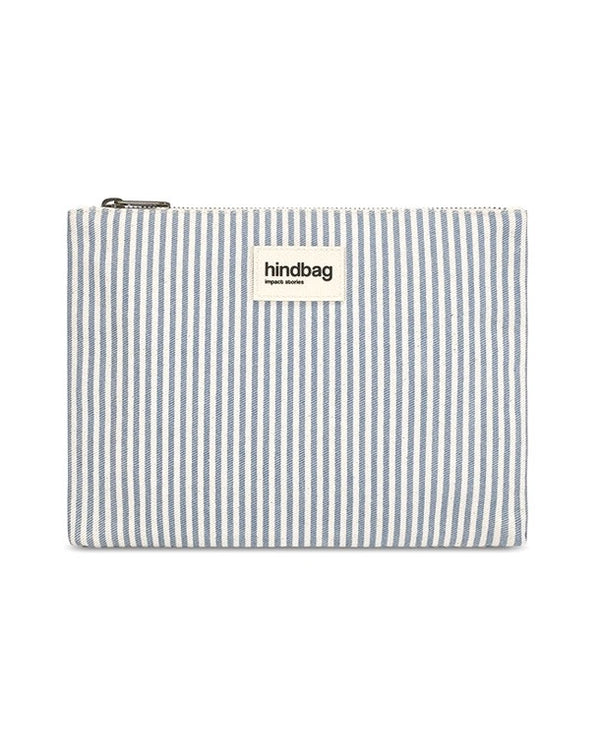Hindbag Ema-Etui – Blau/Weiß Gestreift