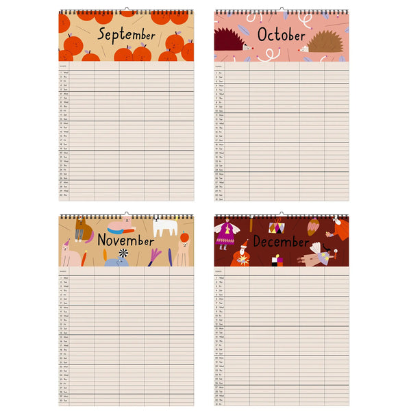 Familienkalender 2027 Happy Crew Anna Katharina Jansen x Nuukk