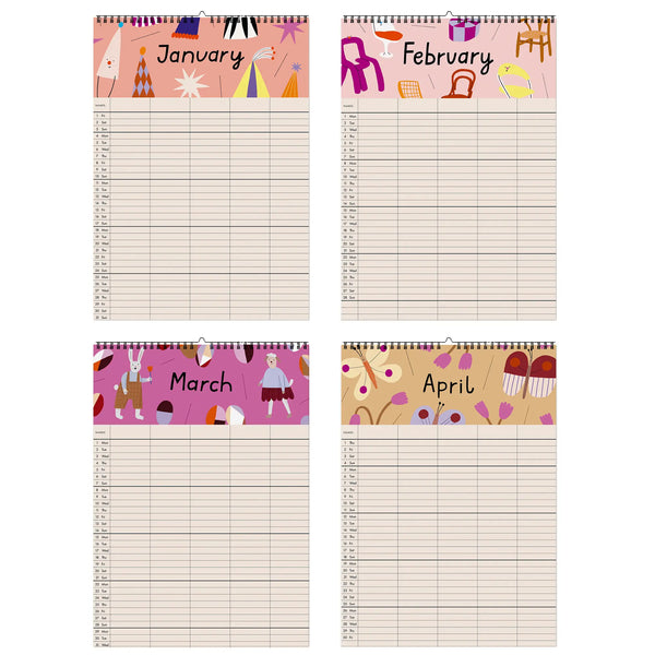 Familienkalender 2027 Happy Crew Anna Katharina Jansen x Nuukk