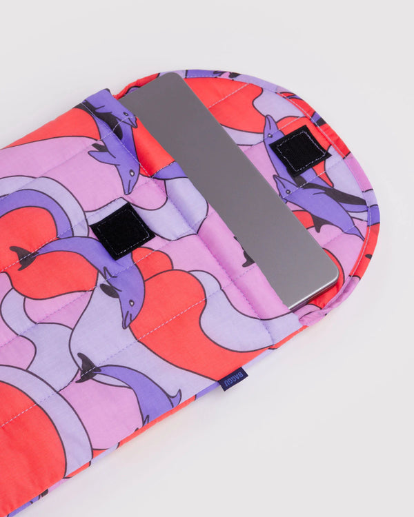 Baggu Puffy Laptop Sleeve 13"/14" Dolphins