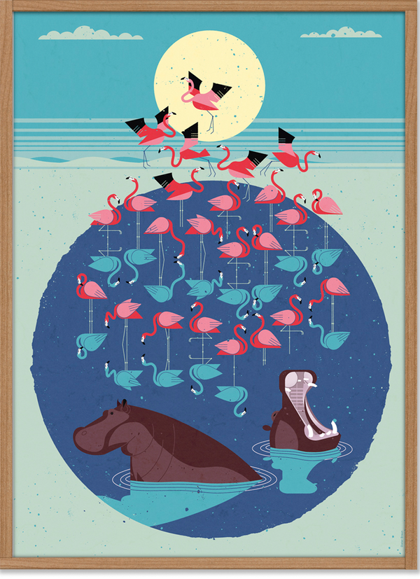Flamingo Poster (50 x 70 cm)