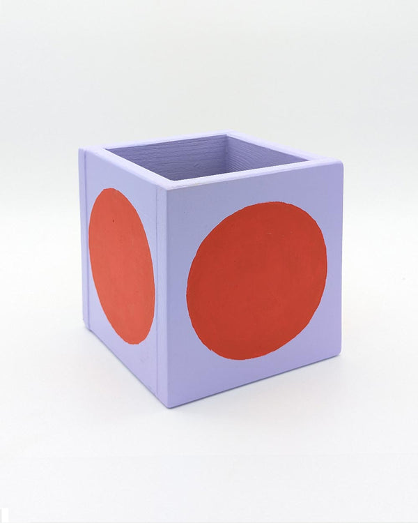 Art Pot Lilac Red Dot - Unikat