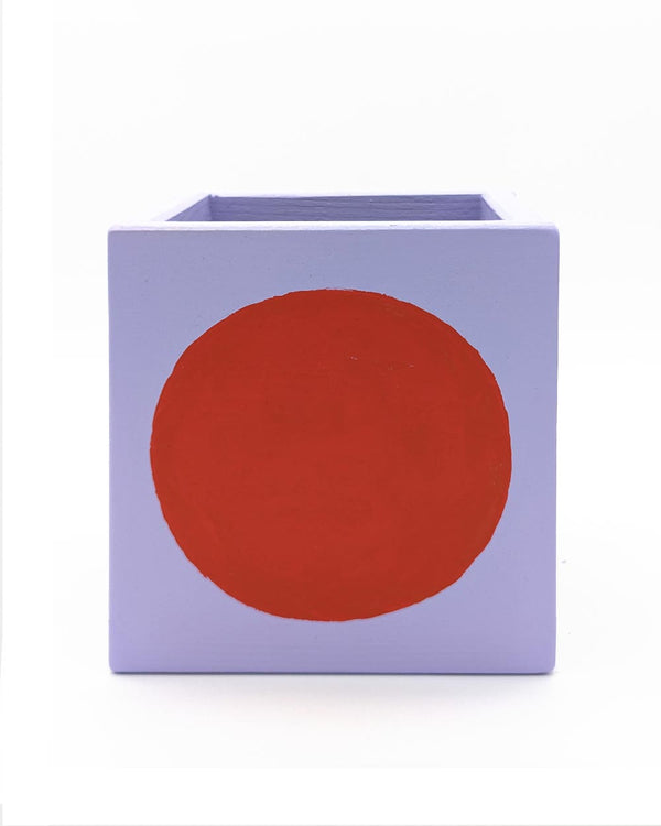 Art Pot Lilac Red Dot - Unikat