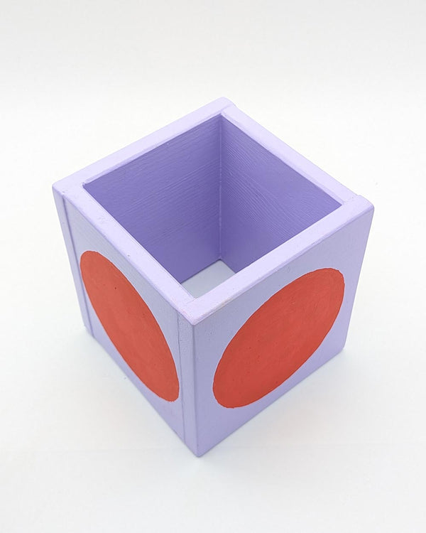 Art Pot Lilac Red Dot - Unikat