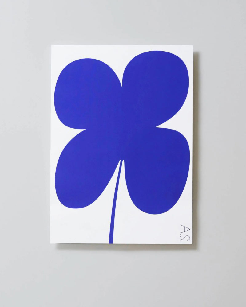 Flower Blue Siebdruck Poster (50x70cm)