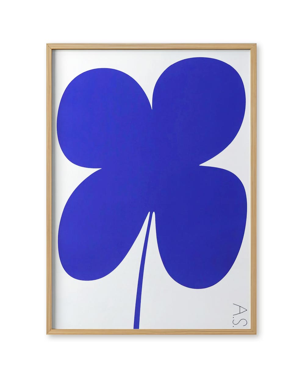 Flower Blue Siebdruck Poster (50x70cm)
