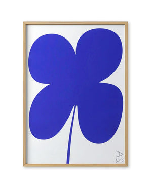 Flower Blue Siebdruck Poster (50x70cm)
