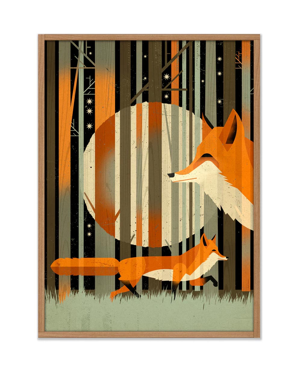Dieter Braun Fox in the night Poster (50x70cm)