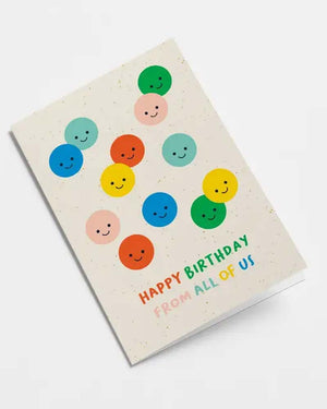Graphic Factory - Happy Birthday From All Of Us Klappkarte