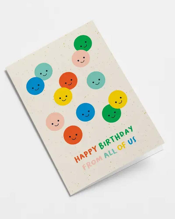 Graphic Factory - Happy Birthday From All Of Us Klappkarte