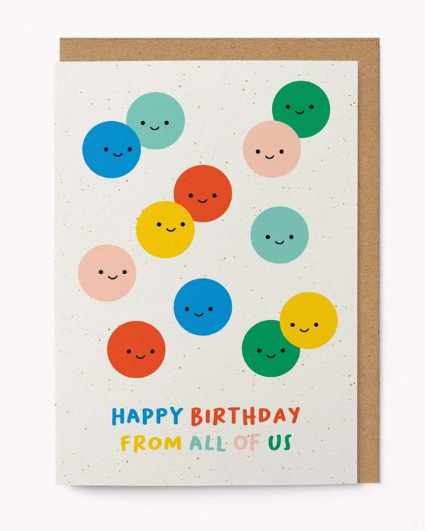 Graphic Factory - Happy Birthday From All Of Us Klappkarte