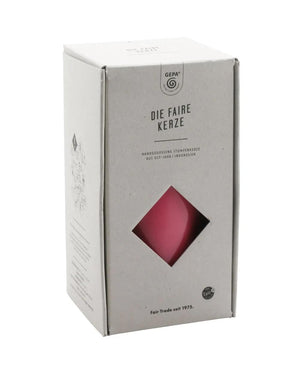 Fair Trade Stumpenkerze Rot 15 cm / Ø 7,5 cm