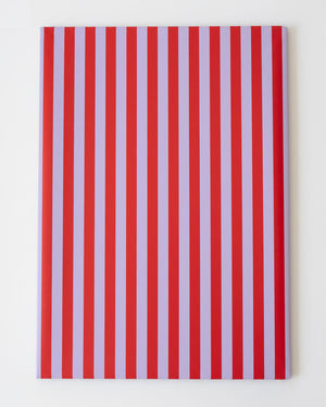 Rot Fliederfarbenes Gestreiftes Geschenkpapier (3er Pack)