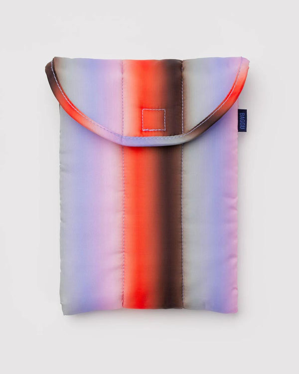 Baggu Puffy Laptop Sleeve 13"/14" Gradient Stripe Poppy & Lilac