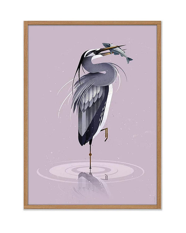 Dieter Braun Grey Heron Poster (50x70cm)