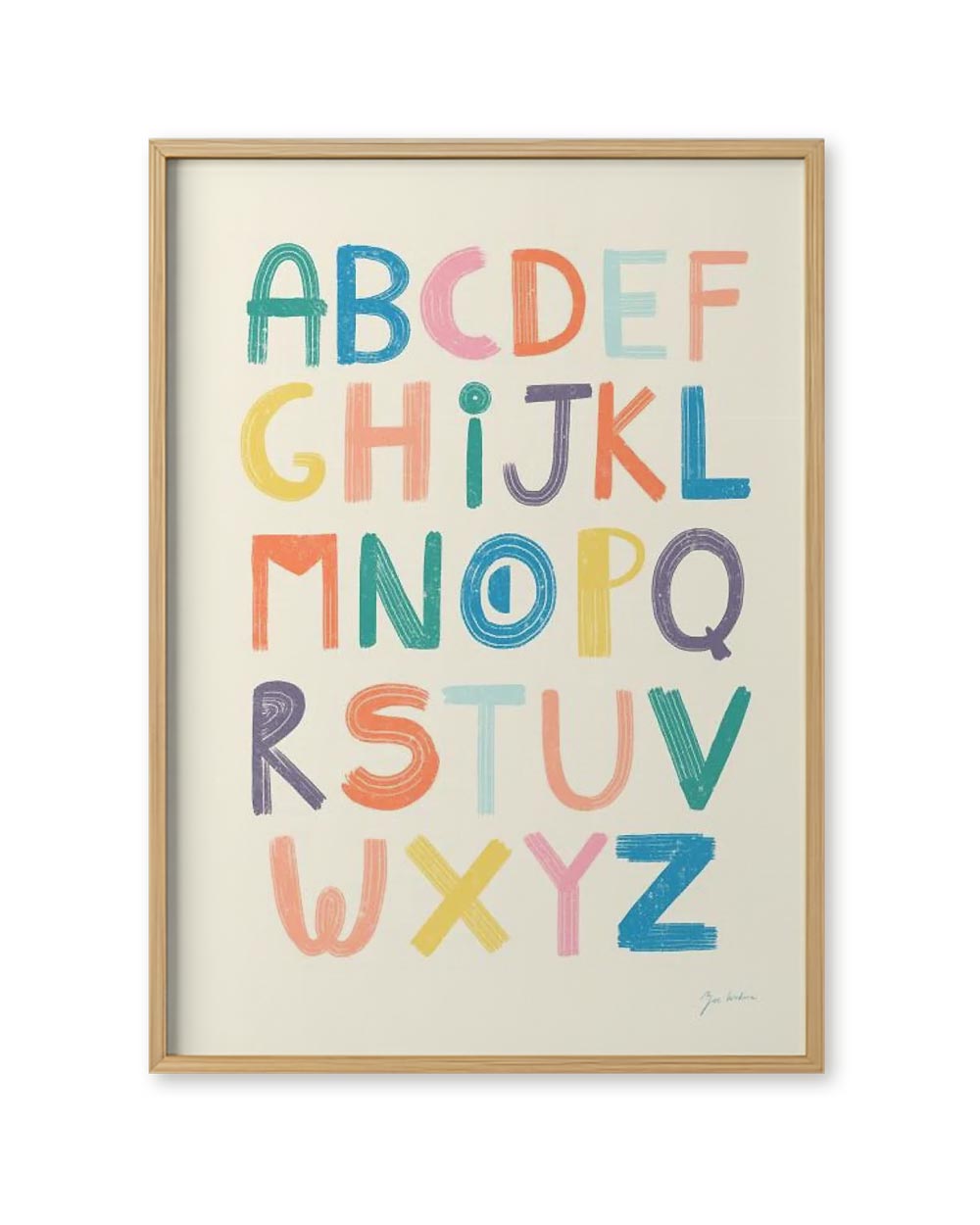 Groovy Alphabet Bright Print (30x40cm)