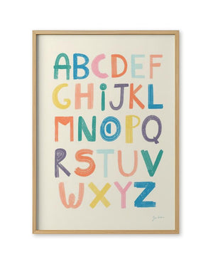 Groovy Alphabet Bright Print (30x40cm)