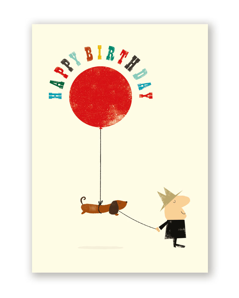 Happy Birthday Dackel Klappkarte