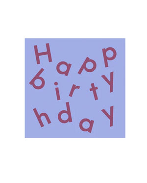 Aufkleber Happy Birthday Ice Blue Bordeaux (10 Stk.)