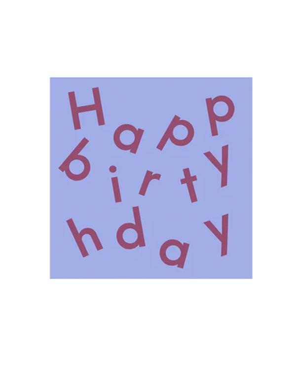 Aufkleber Happy Birthday Ice Blue Bordeaux (10 Stk.)