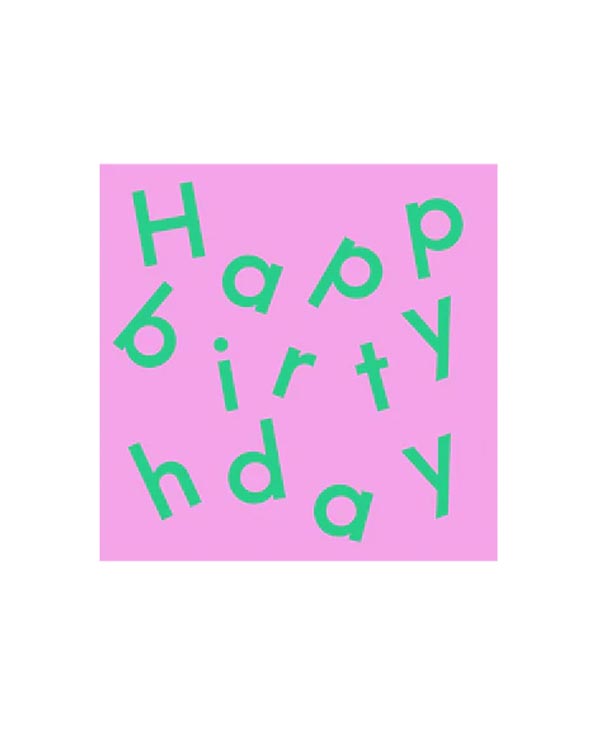 Aufkleber Happy Birthday Pink Green (10 Stk.)