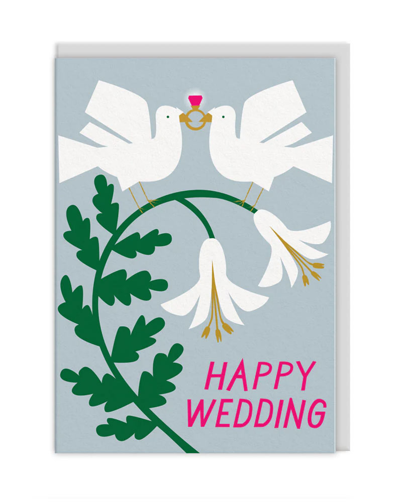 Wedding Doves Klappkarte