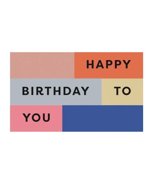Aufkleber Happy Birthday To You Colour Block (10 Stk.)