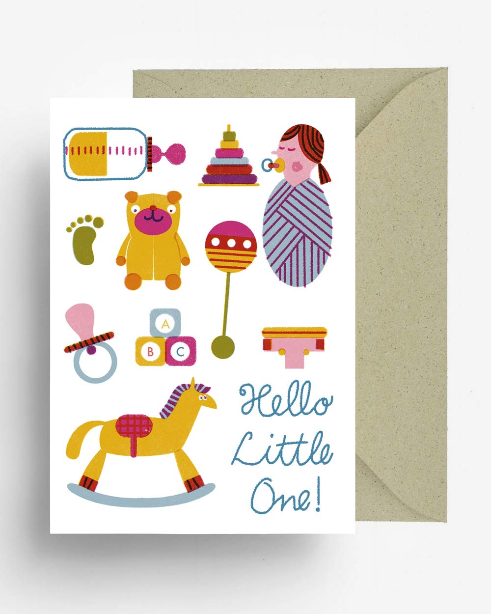 Barbara Dziadosz Hello Little One Baby Klappkarte