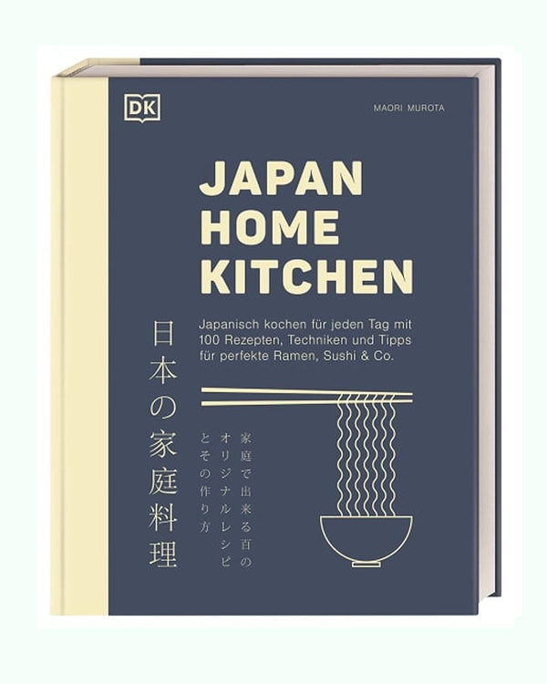 Cover des Kochbuchs Japan Home Kitchen von Maori Murota, mit 100 japanischen Alltagsrezepten und Tipps für Ramen, Sushi und mehr.
