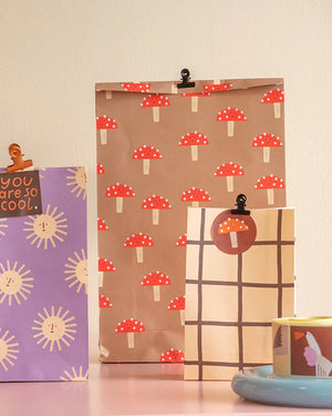 Geschenktüte Mushroom mit Boden (5er-Pack)