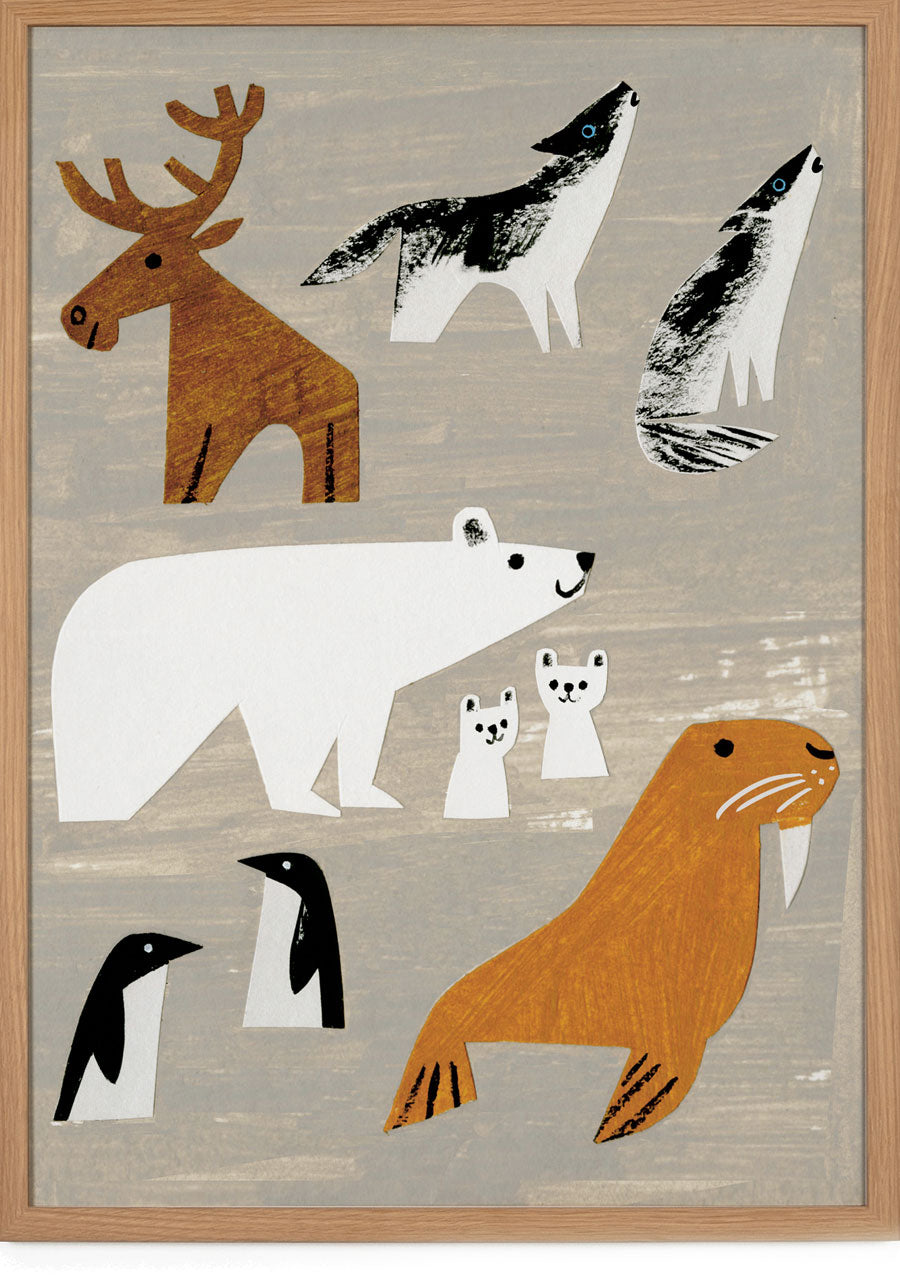Winter Animals Poster