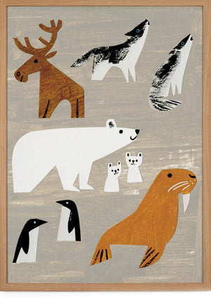 Winter Animals Poster