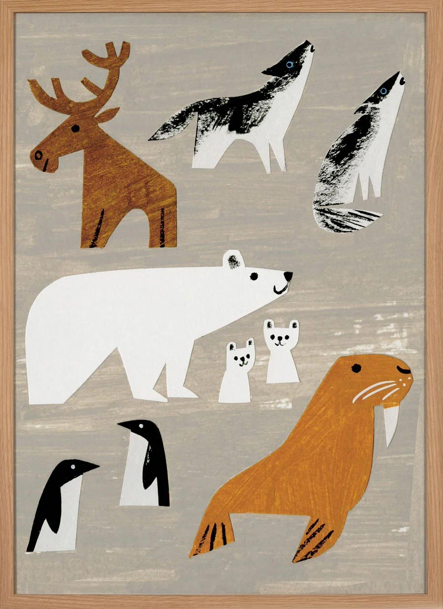 Winter Animals Poster