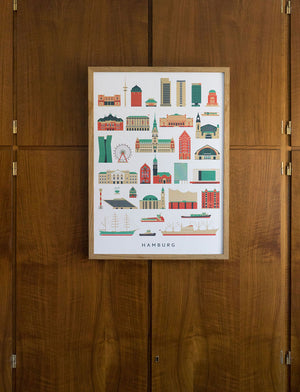 Hamburg Sehenswürdigkeiten Poster