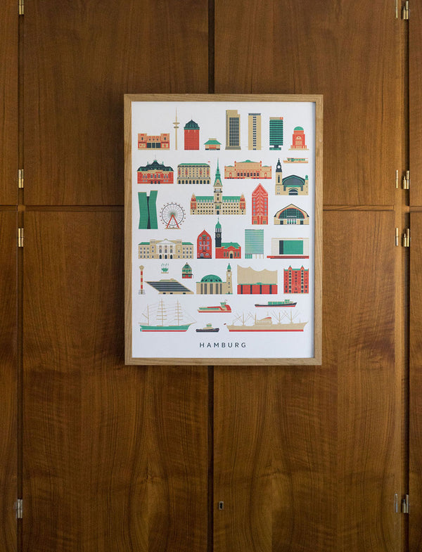 Hamburg Sehenswürdigkeiten Poster