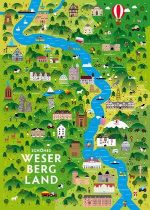 Schönes Weserbergland Poster (50 x 70 cm)