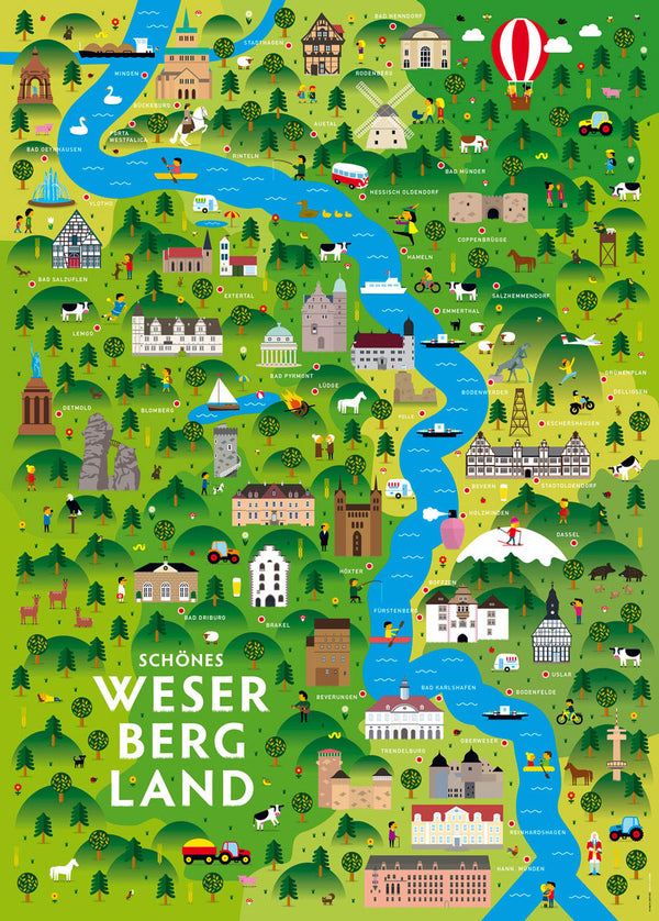 Schönes Weserbergland Poster (50 x 70 cm)