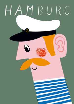 Hamburg Jörn Grün Postkarte