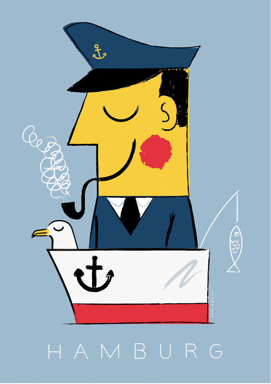 Hamburg Kapitän Postkarte