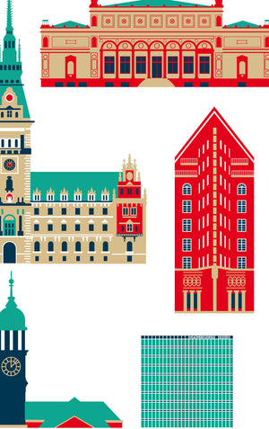 Hamburg Sehenswürdigkeiten Postkarte