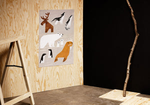 Winter Animals Poster
