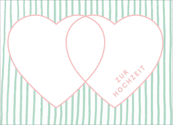 Zur Hochzeit Stripes Postkarte