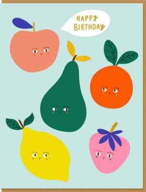Aless Baylis Fruit Birthday Greeting Klappkarte