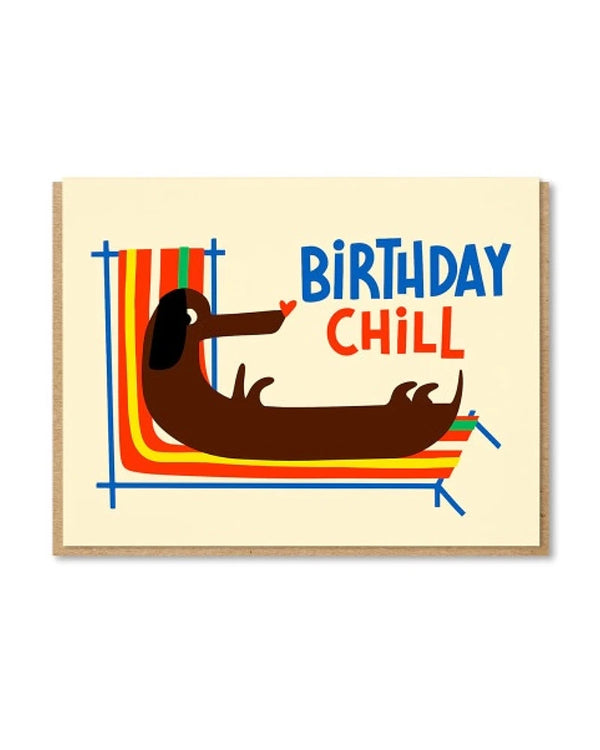 1973 - Flip & Lu Klappkarte Deck Chair Dachshund