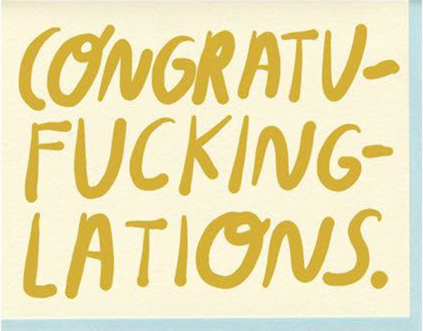 Congratufuckinglations Klappkarte