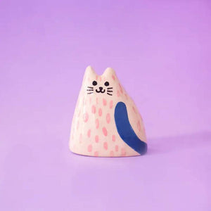 Keramik-Skulptur Katzenbaby Pink