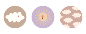 Aufkleber Sun & Clouds by Anna Katharina Jansen (10 Stk.)