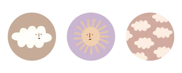 Aufkleber Sun & Clouds by Anna Katharina Jansen (10 Stk.)