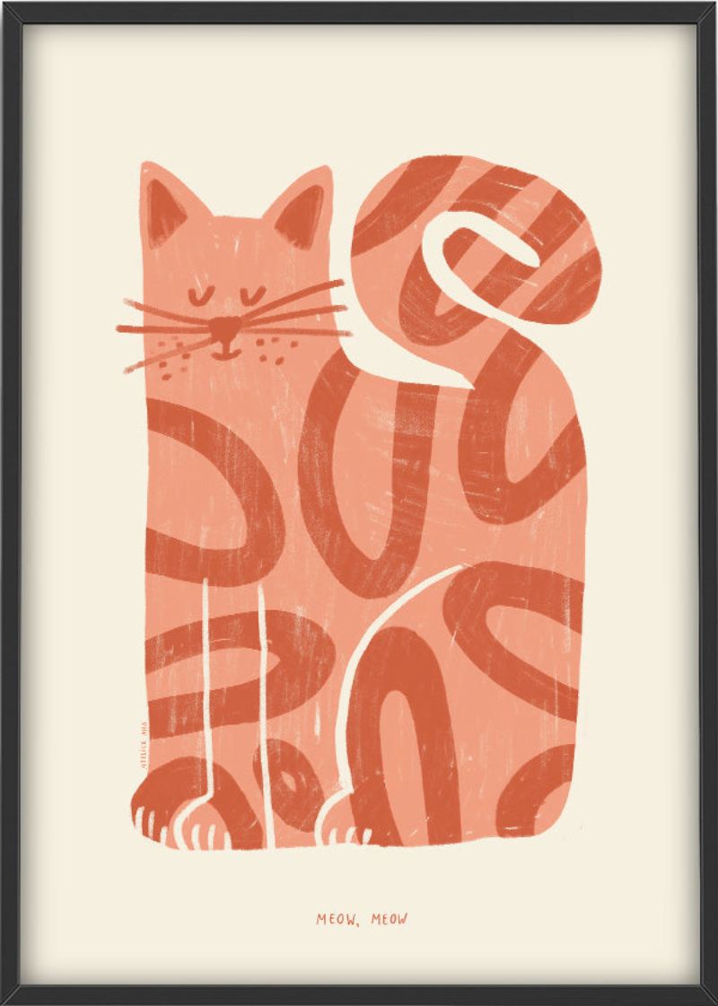 Meow, Meow Print (30x40cm)