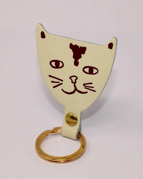 Cat Schlüsselanhänger Cream